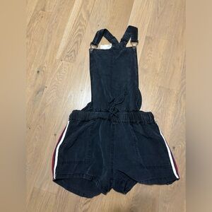 Grey overalls with white and red stripes NWT size medium